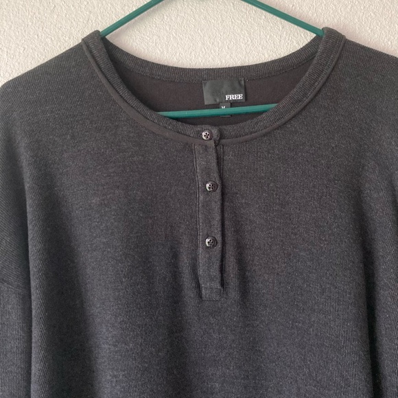 Wilfred Free Grey 68%Cotton 23%Modal Oversized Long Top size M - Picture 2 of 12
